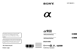 Bedienungsanleitung Sony Alpha DSLR-A900 Digitalkamera