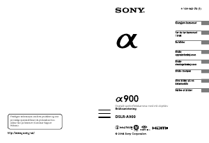 Bruksanvisning Sony Alpha DSLR-A900 Digitalkamera