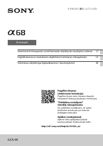 Rokasgrāmata Sony Alpha ILCA-68K Digitālā kamera