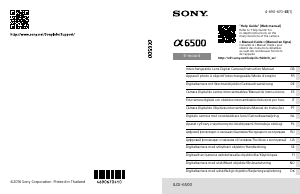 Manual Sony Alpha ILCE-6500 Câmara digital