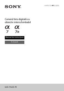 Manual Sony Alpha ILCE-7R Cameră digitală