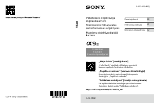 Vadovas Sony Alpha ILCE-9M2 Skaitmeninis fotoaparatas