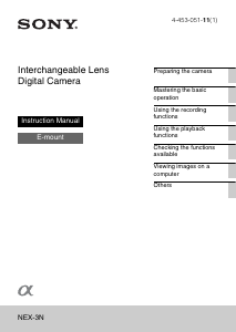 Manual Sony Alpha NEX-3NY Digital Camera