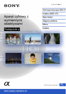 Instrukcja Sony Alpha NEX-5RK Aparat cyfrowy