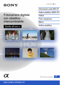 Manuale Sony Alpha NEX-6 Fotocamera digitale