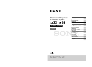 Vadovas Sony Alpha SLT-A33 Skaitmeninis fotoaparatas