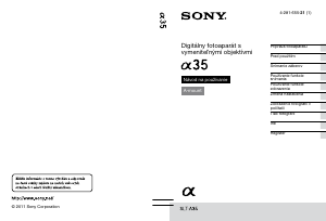 Návod Sony Alpha SLT-A35K Digitálna kamera