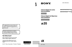 Manual de uso Sony Alpha SLT-A35Y Cámara digital