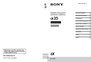Manuál Sony Alpha SLT-A35Y Digitální fotoaparát
