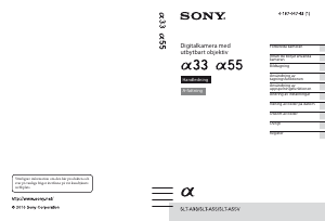Bruksanvisning Sony Alpha SLT-A55 Digitalkamera