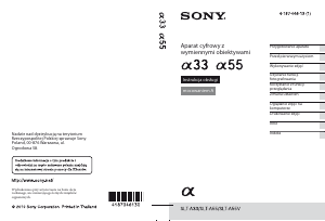 Instrukcja Sony Alpha SLT-A55V Aparat cyfrowy