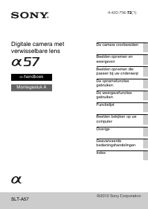 Handleiding Sony Alpha SLT-A57 Digitale camera