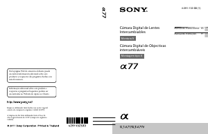 Manual de uso Sony Alpha SLT-A77VK Cámara digital