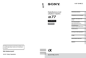Bruksanvisning Sony Alpha SLT-A77VK Digitalkamera