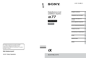 Bruksanvisning Sony Alpha SLT-A77VM Digitalkamera