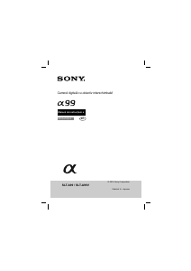 Manual Sony Alpha SLT-A99V Cameră digitală