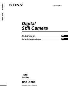 Mode d’emploi Sony Cyber-shot DSC-D700 Appareil photo numérique