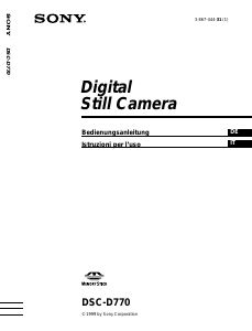 Manuale Sony Cyber-shot DSC-D770 Fotocamera digitale