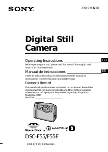 Manual Sony Cyber-shot DSC-F55 Digital Camera