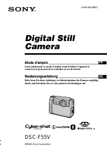 Bedienungsanleitung Sony Cyber-shot DSC-F55V Digitalkamera