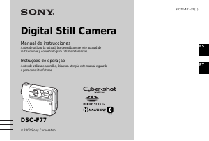Manual Sony Cyber-shot DSC-F77 Câmara digital