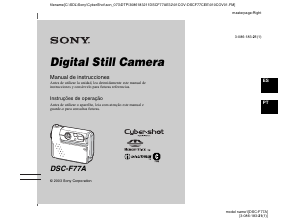 Manual Sony Cyber-shot DSC-F77A Câmara digital