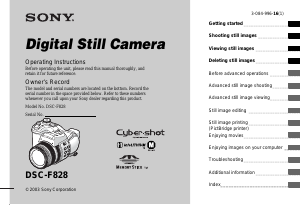 Manual Sony Cyber-shot DSC-F828 Digital Camera