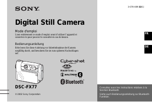 Mode d’emploi Sony Cyber-shot DSC-FX77 Appareil photo numérique