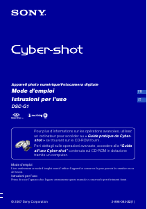 Manuale Sony Cyber-shot DSC-G1 Fotocamera digitale
