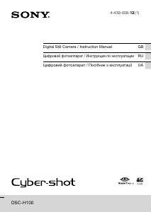 Руководство Sony Cyber-shot DSC-H100 Цифровая камера