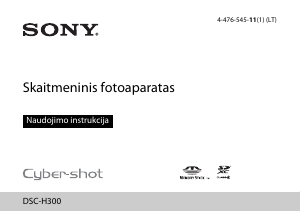 Vadovas Sony Cyber-shot DSC-H300 Skaitmeninis fotoaparatas