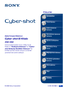 Kullanım kılavuzu Sony Cyber-shot DSC-H50 Dijital kamera