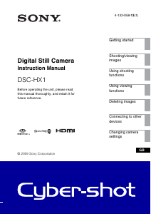 Manual Sony Cyber-shot DSC-HX1 Digital Camera