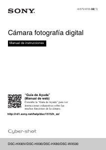 Manual de uso Sony Cyber-shot DSC-HX80 Cámara digital