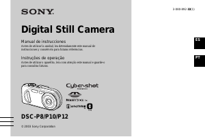 Manual Sony Cyber-shot DSC-P12 Câmara digital
