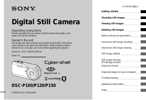 Manual Sony Cyber-shot DSC-P150 Digital Camera