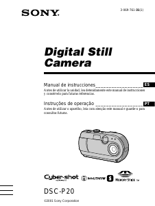 Manual Sony Cyber-shot DSC-P20 Câmara digital