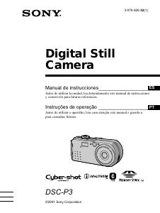 Manual Sony Cyber-shot DSC-P30 Câmara digital