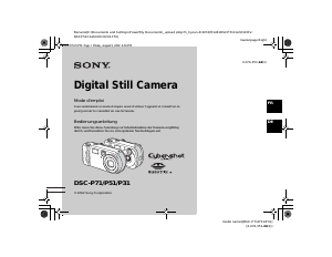 Mode d’emploi Sony Cyber-shot DSC-P31 Appareil photo numérique