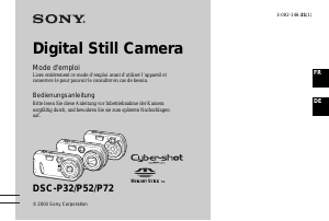 Mode d’emploi Sony Cyber-shot DSC-P52 Appareil photo numérique