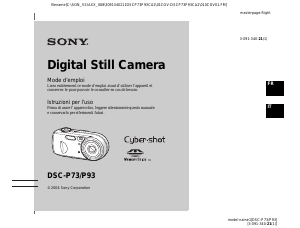 Mode d’emploi Sony Cyber-shot DSC-P93 Appareil photo numérique