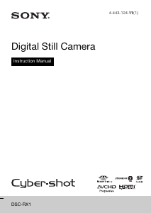 Manual Sony Cyber-shot DSC-RX1 Digital Camera