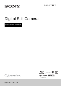 Handleiding Sony Cyber-shot DSC-RX1R Digitale camera