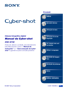 Manual Sony Cyber-shot DSC-S730 Câmara digital