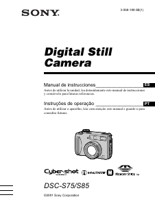 Manual Sony Cyber-shot DSC-S75 Câmara digital