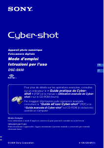 Manuale Sony Cyber-shot DSC-S930 Fotocamera digitale