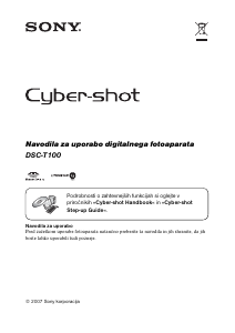 Priročnik Sony Cyber-shot DSC-T100 Digitalni fotoaparat