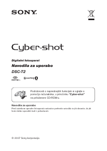 Priročnik Sony Cyber-shot DSC-T2 Digitalni fotoaparat