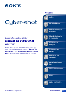 Manual Sony Cyber-shot DSC-T300 Câmara digital