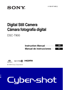 Manual de uso Sony Cyber-shot DSC-T900 Cámara digital
